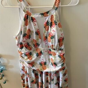 NWOT -Tropical Pineapple and Flamingo bathing suit 👙